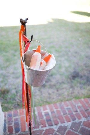 graduation party bug spray and sunscreen station