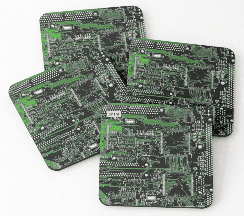 gift for electrical engineers circuit board coasters