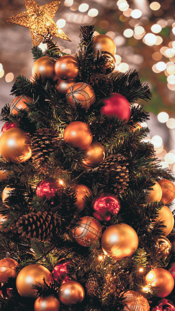 Christmas tree iPhone wallpaper