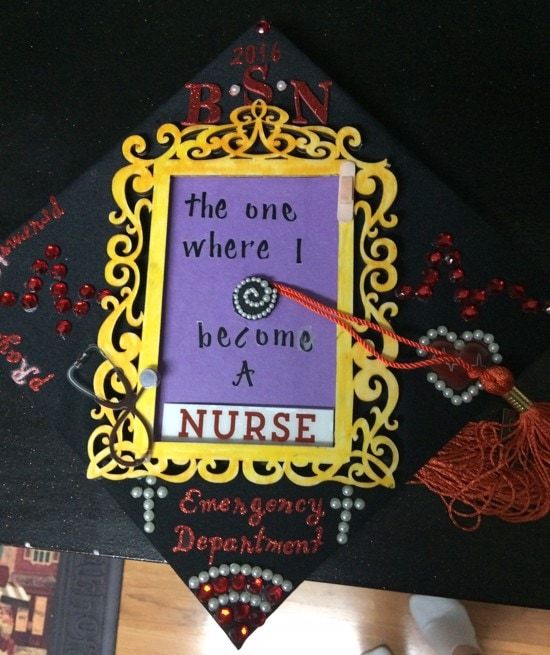 graduation cap that says the one where I become a nurse