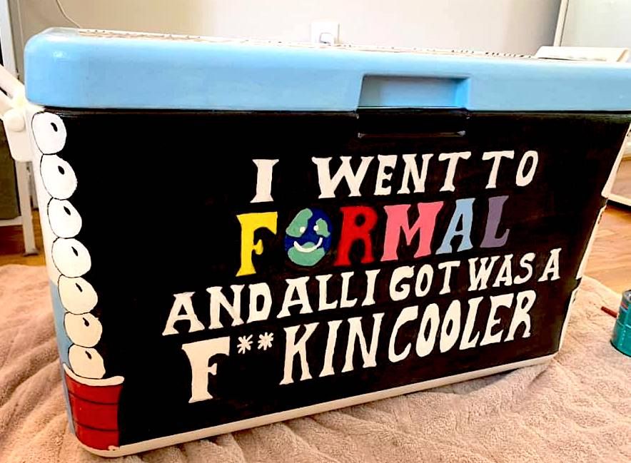 painted fraternity cooler