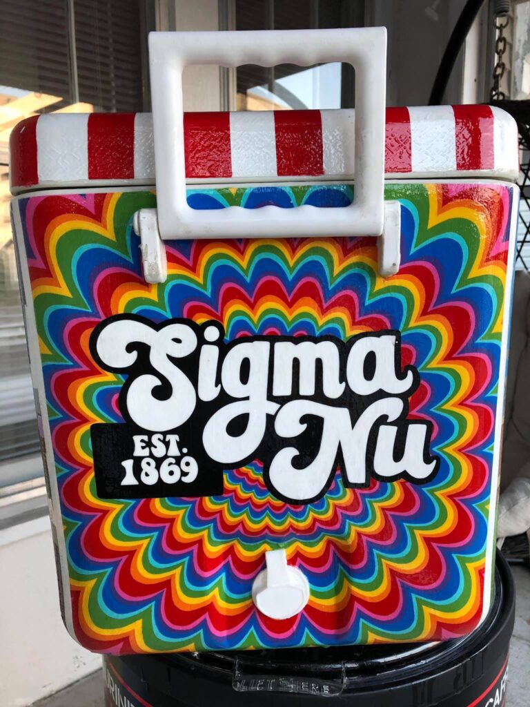 fraternity coolers painted ideas