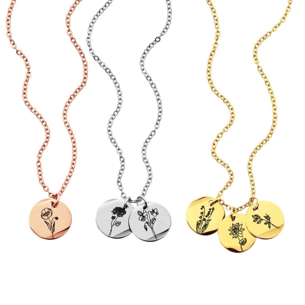 necklaces with flowers