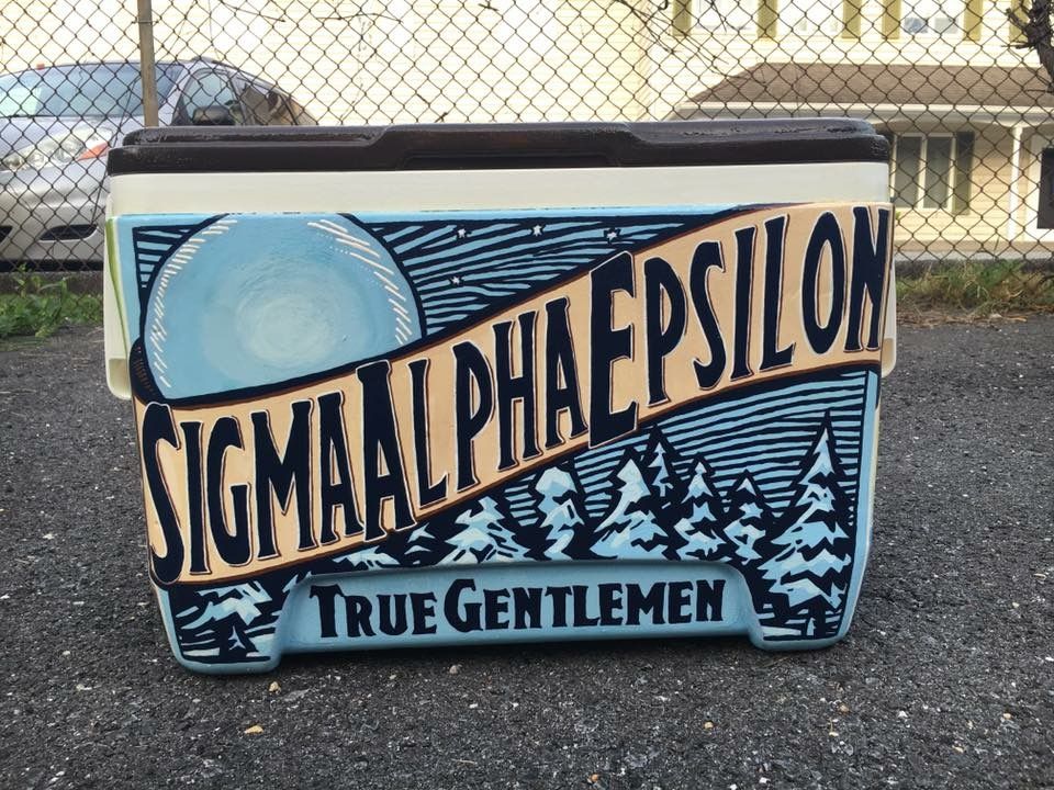 fraternity coolers painted ideas