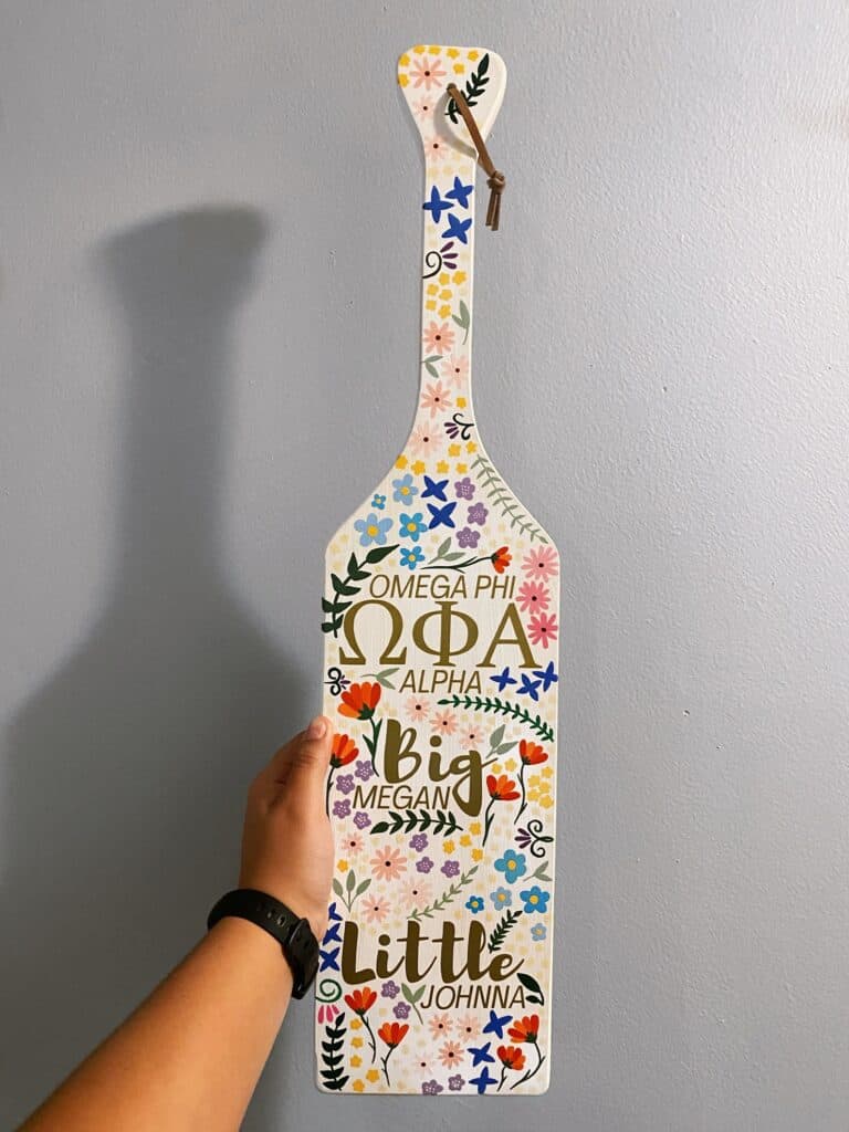 floral sorority paddle