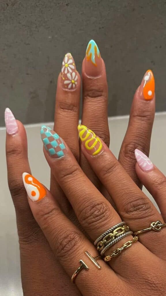 nails with colorful designs