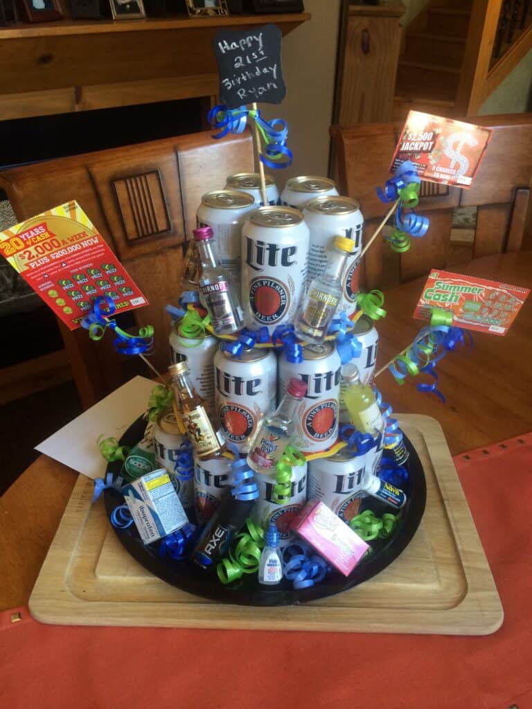 booze cake for guy's 21st birthday