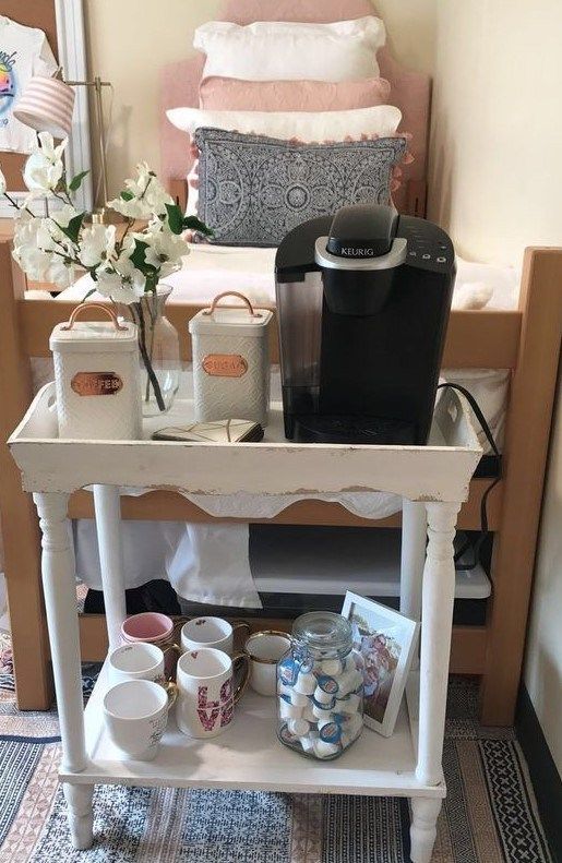 dorm room coffee station