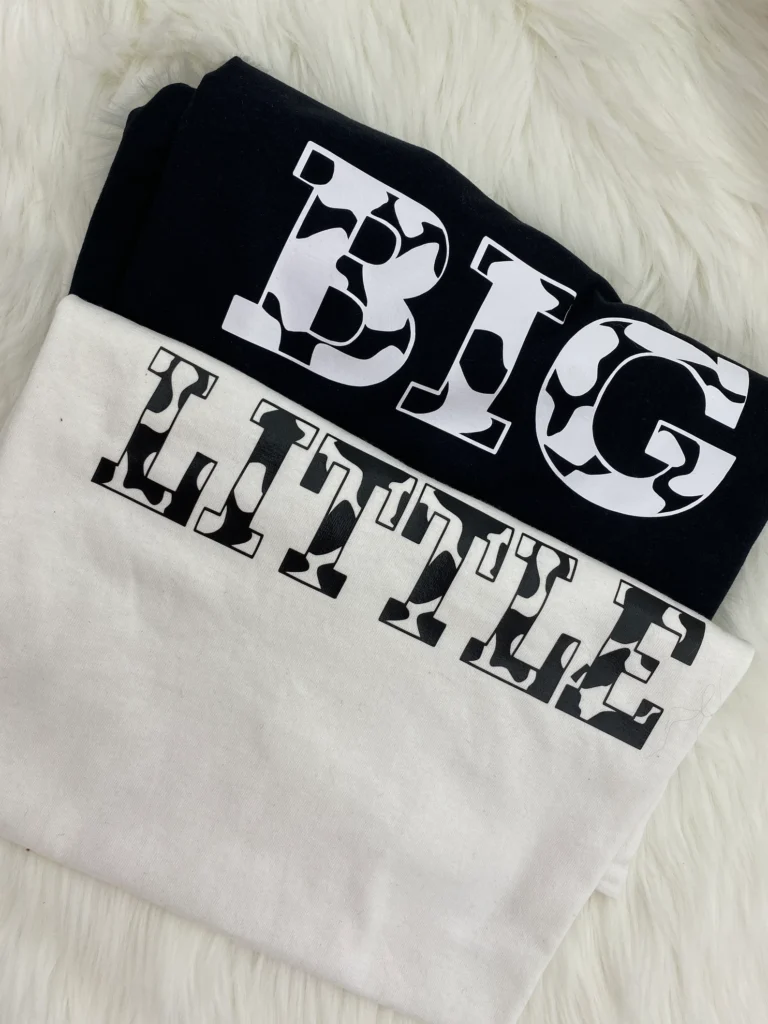 big little cow print shirts