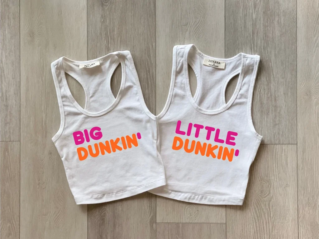 shirts that say big dunkin little dunkin