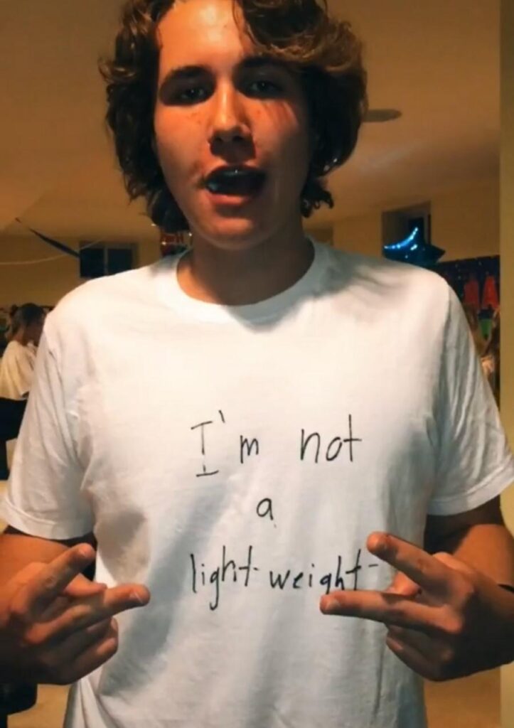 I'm not a lightweight white lie tshirt