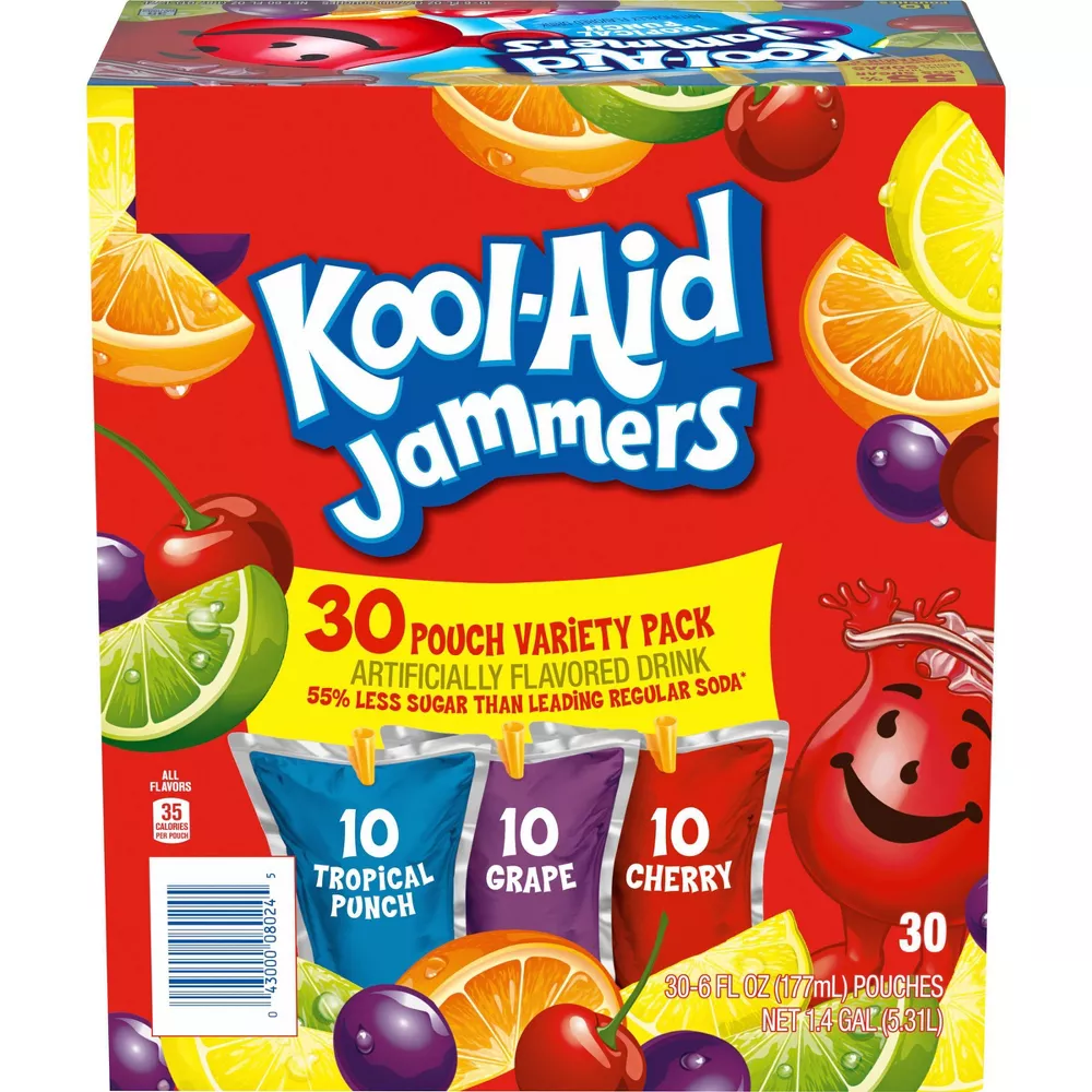 variety pack of Kool-Aid jammers