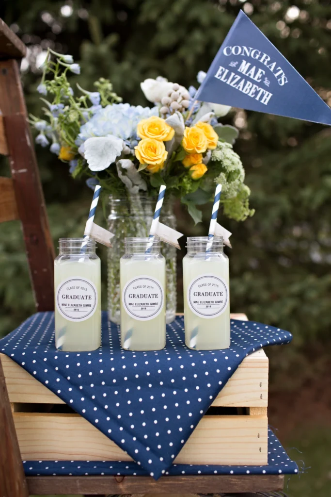 flags and flowers centerpiece