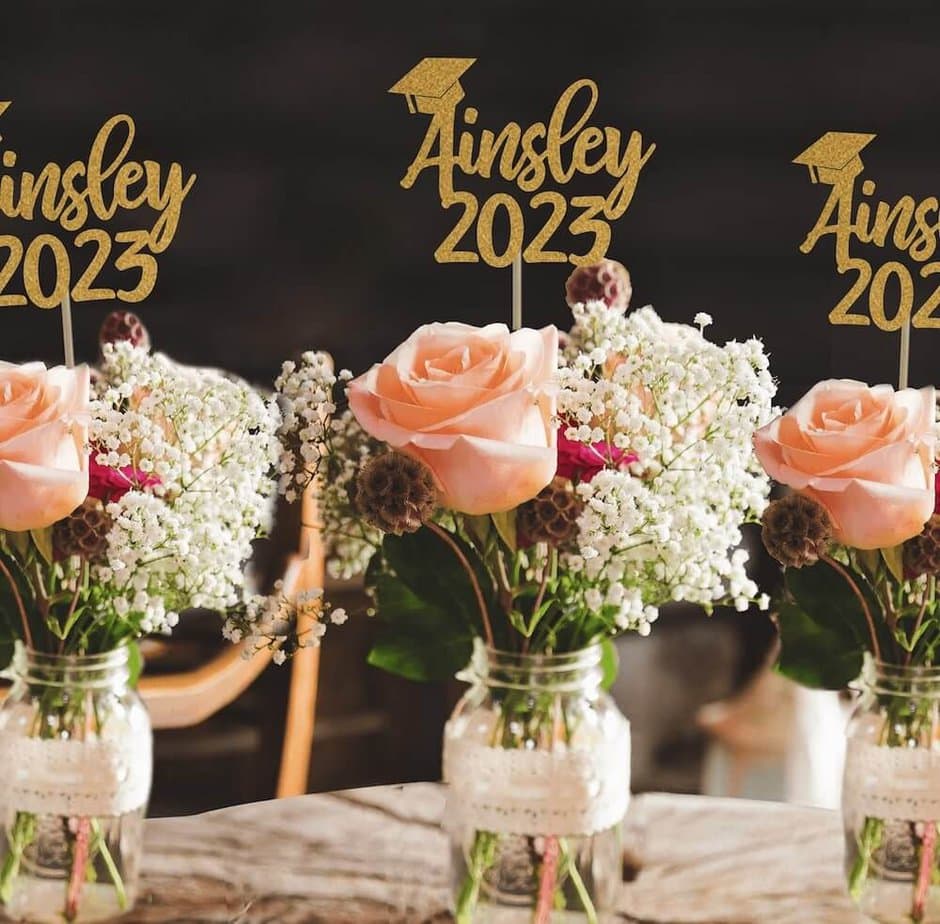 floral centerpieces for graduation party