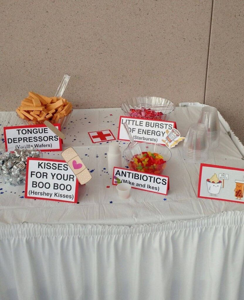 nurse graduation candy bar with signs