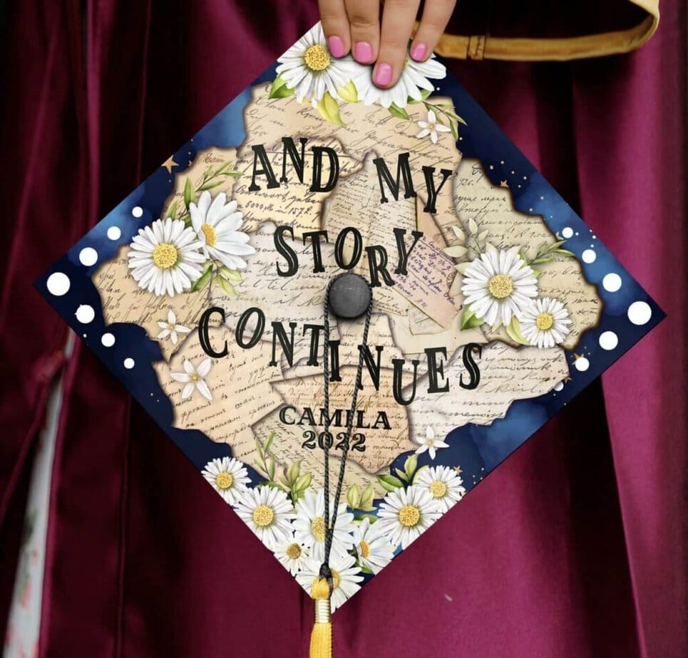 and my story continues graduation cap topper