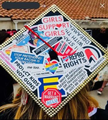 sticker graduation cap idea