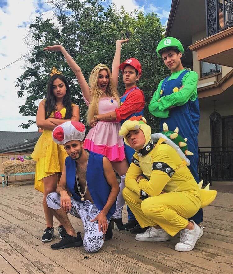 super mario group costume