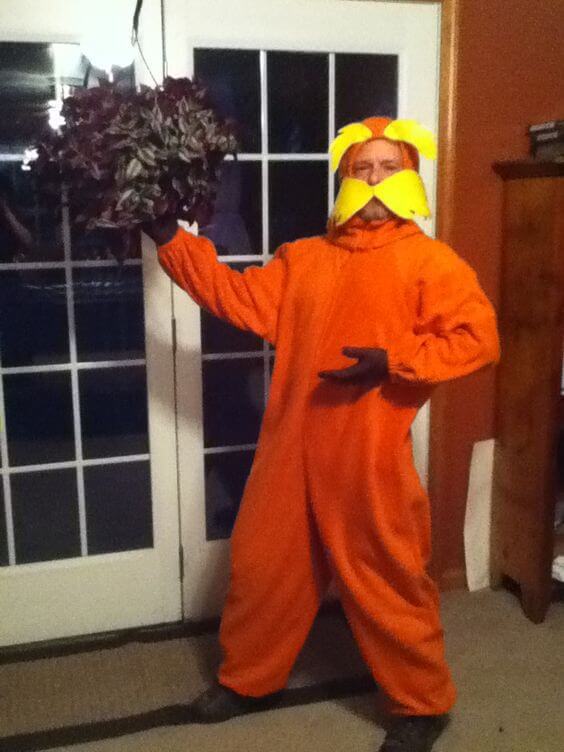 Lorax costume for guys with a mustache