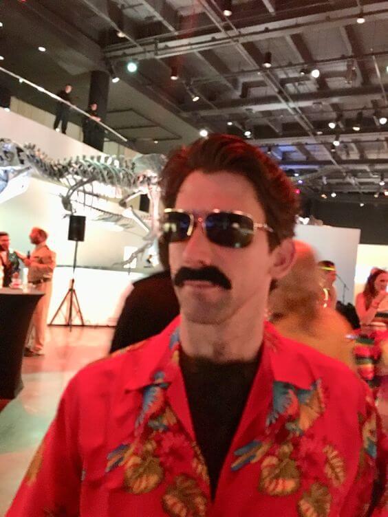 Magnum P.I. costume for guys with a mustache