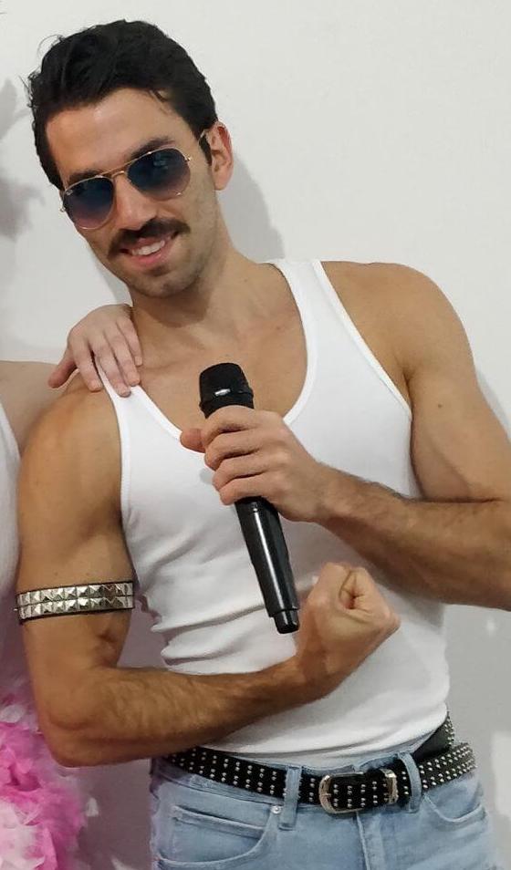 Freddie Mercury costume for guys with a mustache