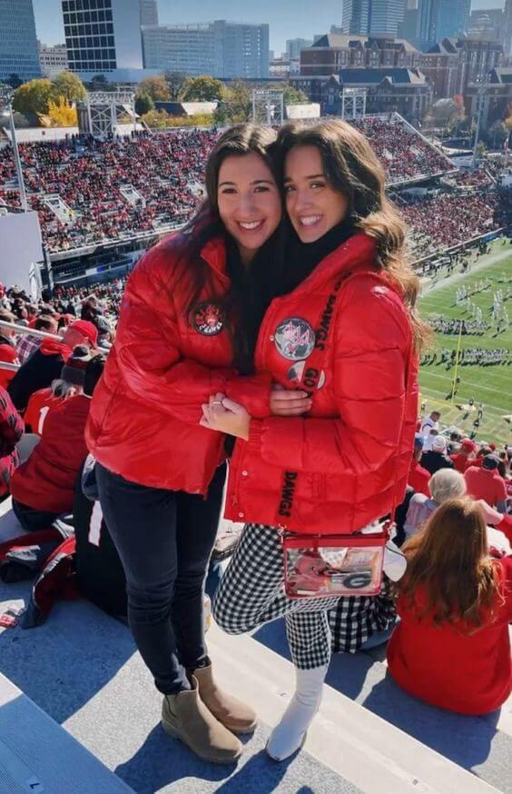 puffer jacket outfit for college game day