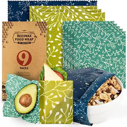 Reusable Beeswax Wraps - Assorted 9 Pack