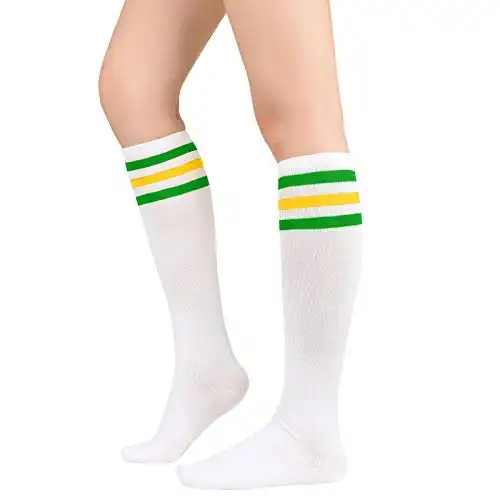 Thigh High Athletic Striped Socks