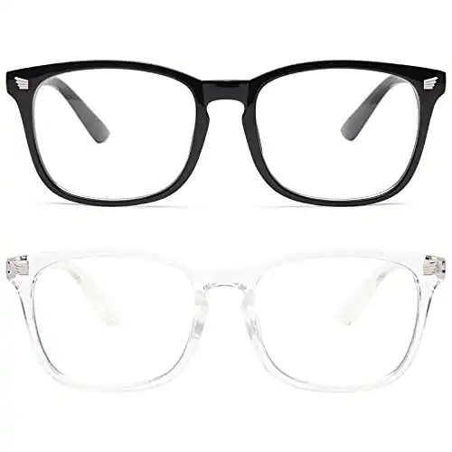 2 Pack Blue Light Blocking Glasses, Unisex