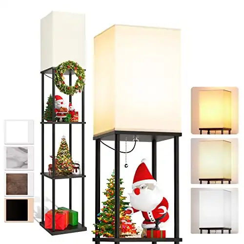 Floor Lamp with Shelves, 4-Tier