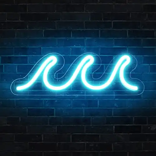 Wave Neon Sign, USB Powered with Dimmer