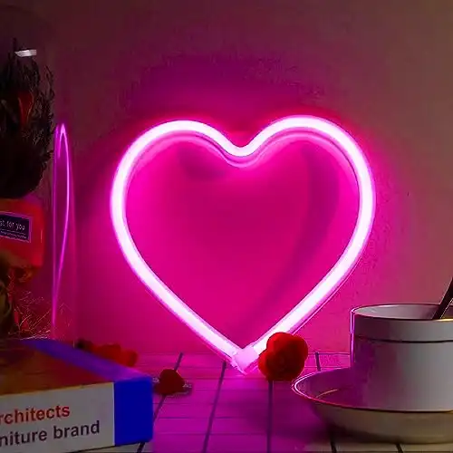 Pink Heart Neon Sign