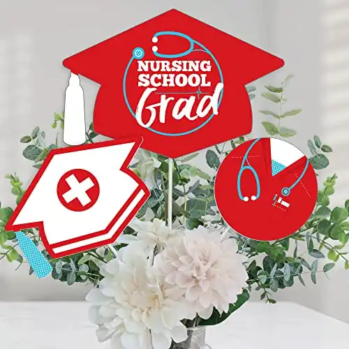 Nursing Graduation Party Centerpiece Sticks – Set of 15