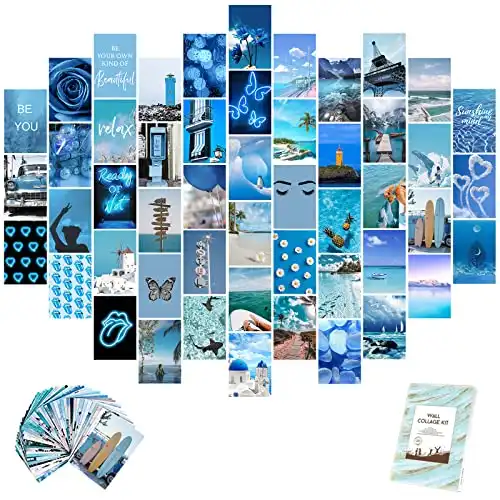 Blue Wall Collage Kit 50 Set