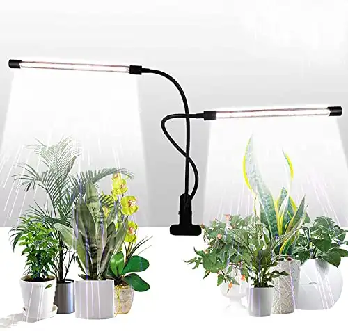 Clip-On White Grow Lights With Timer