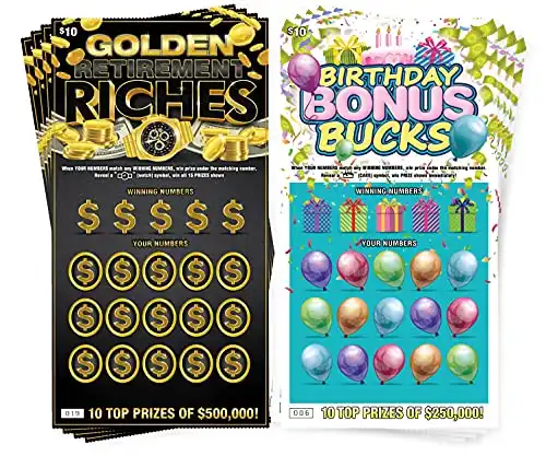 Fake Lottery Tickets and Scratch Off Cards