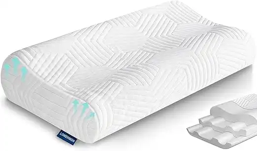 Memory Foam Contour Pillow, Height-Adjustable Ergonomic