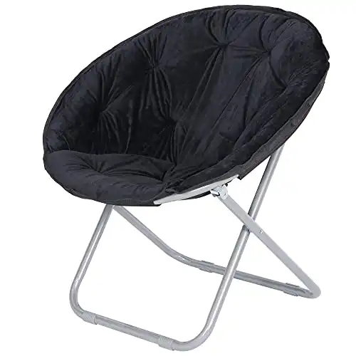 Folding Saucer Chair, Black