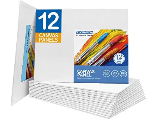 8×10 Inch Canvas Boards, 12 Pack