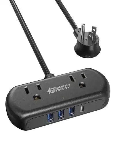 Power Strip with USB and USB-C