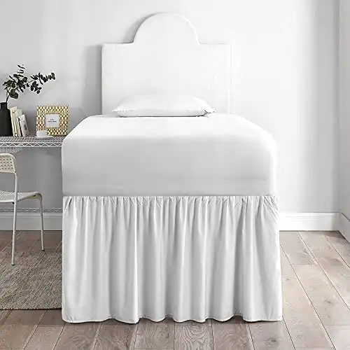 Ruffled Microfiber Dorm Bed Skirt