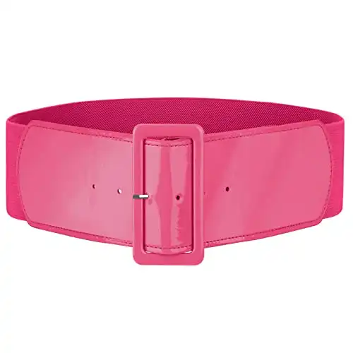 Wide Pink Elastic Belt