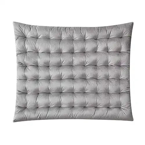 DormCo Tufted College Headboard - Gray Velvet