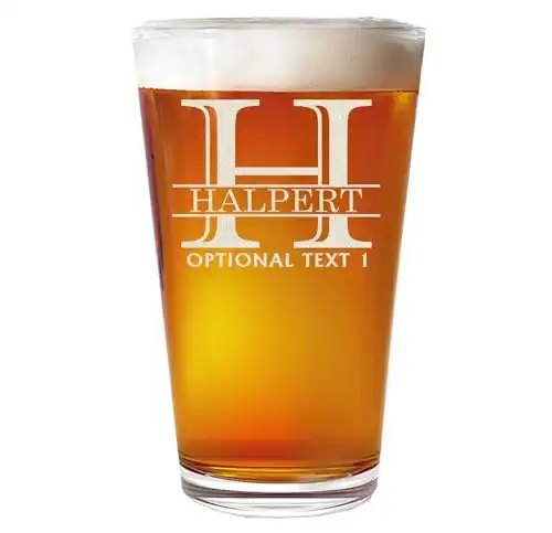 Personalized Etched 16oz Beer Glass