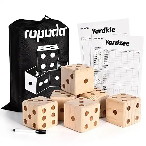 Giant Wooden Yard Dice Game Set