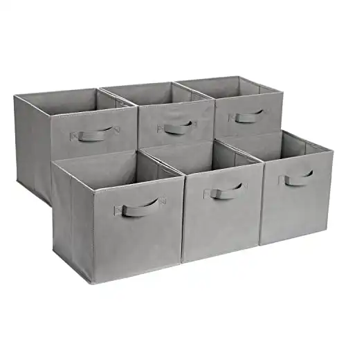 Collapsible Fabric Storage Cubes, 6-Pack